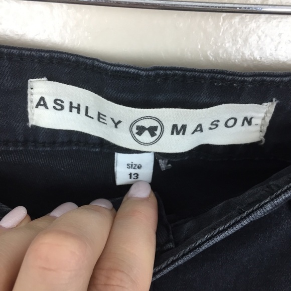 High Rise Black Raw Hem Frayed Skinny Jeans - Picture 3 of 8